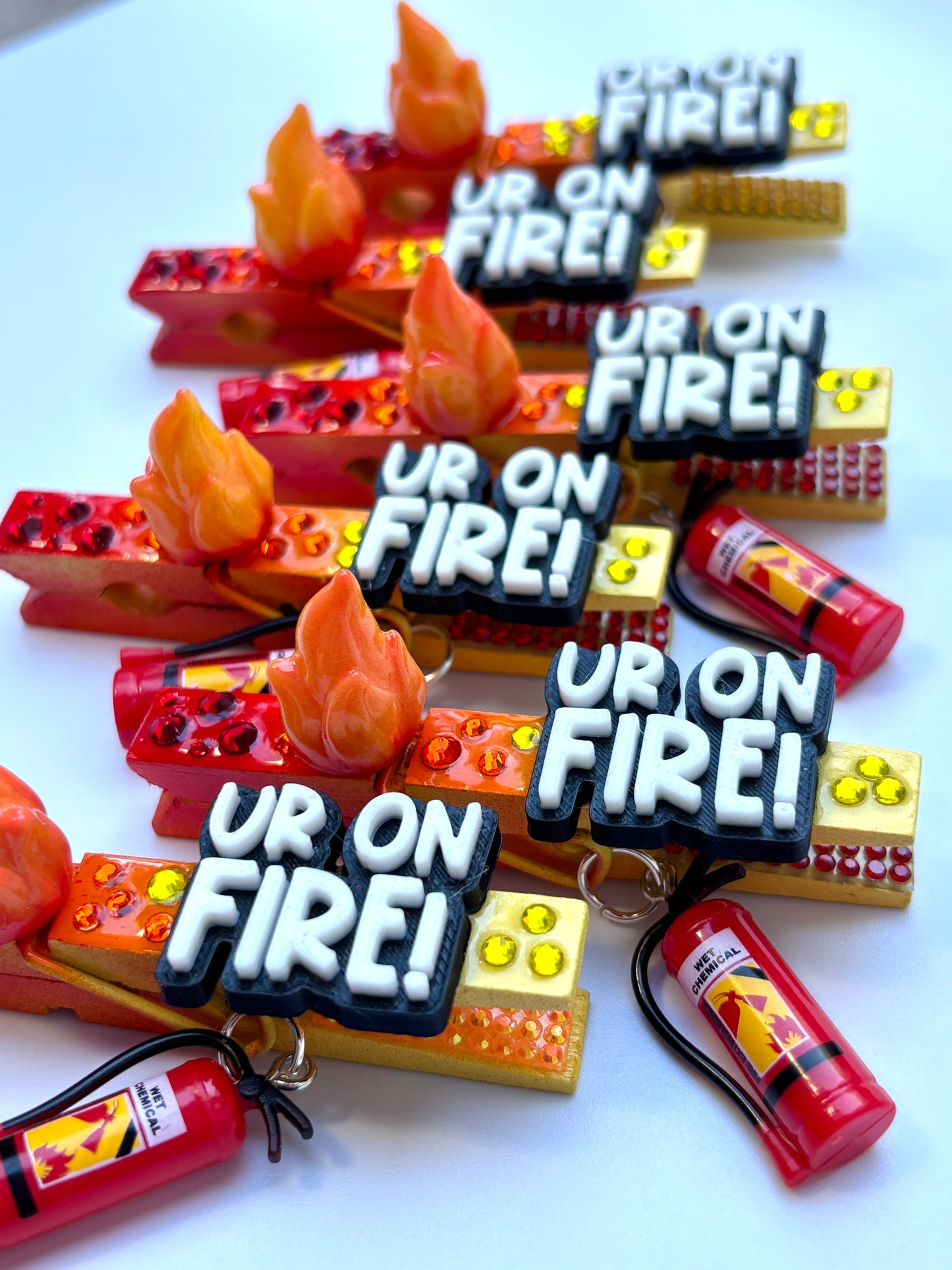 UR ON FIRE spirit pins - set of 6