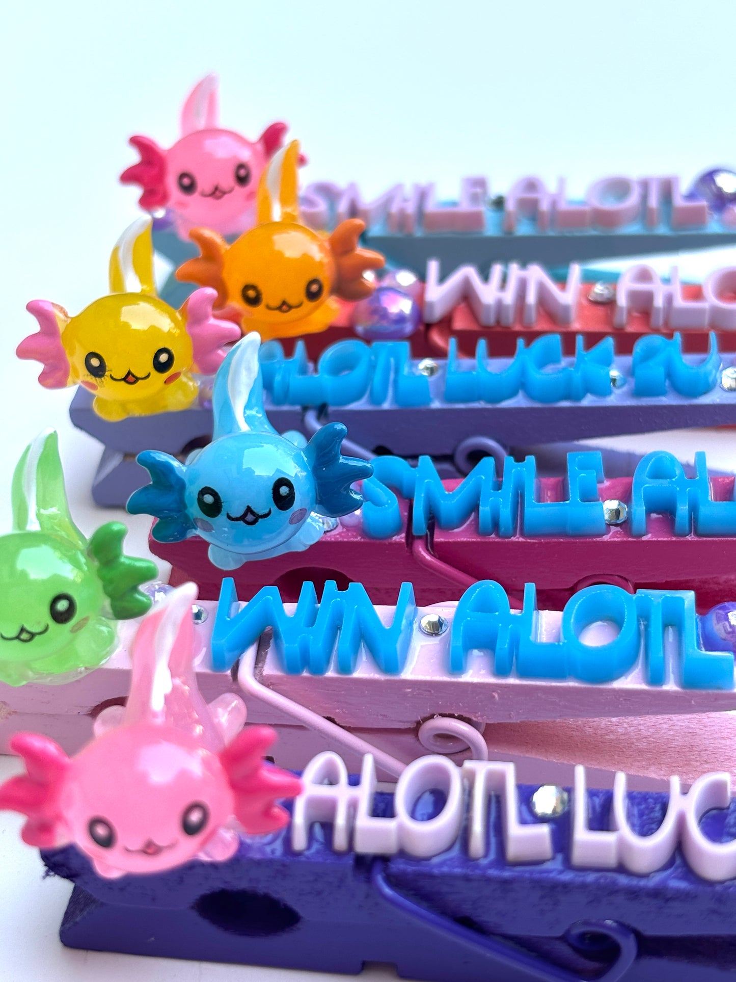 Axolotl Spirit Pins - set of 6