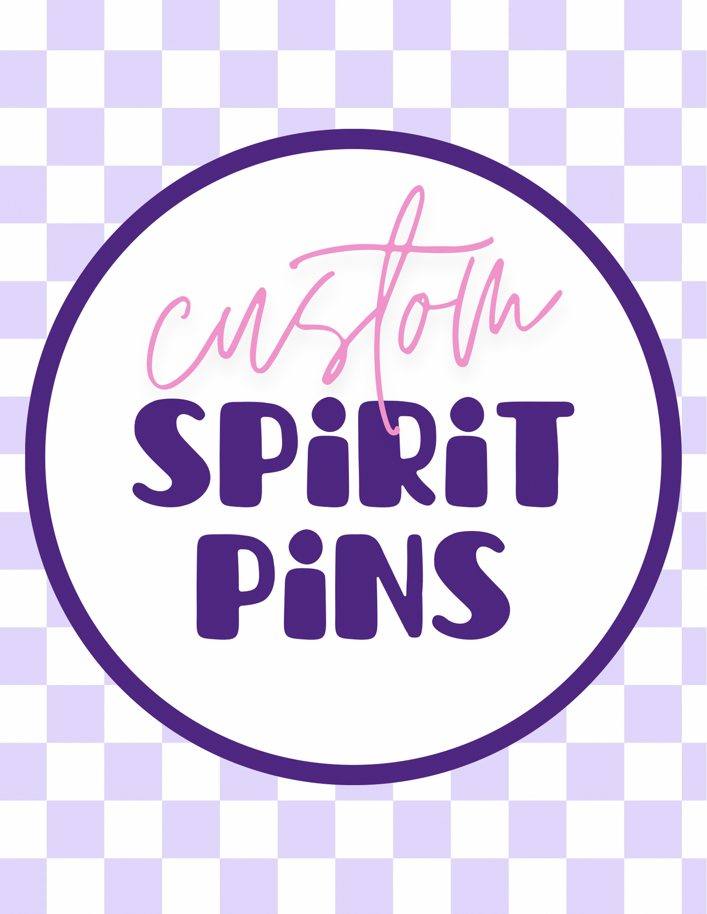 Custom Designed Spirit Pins - set of 6