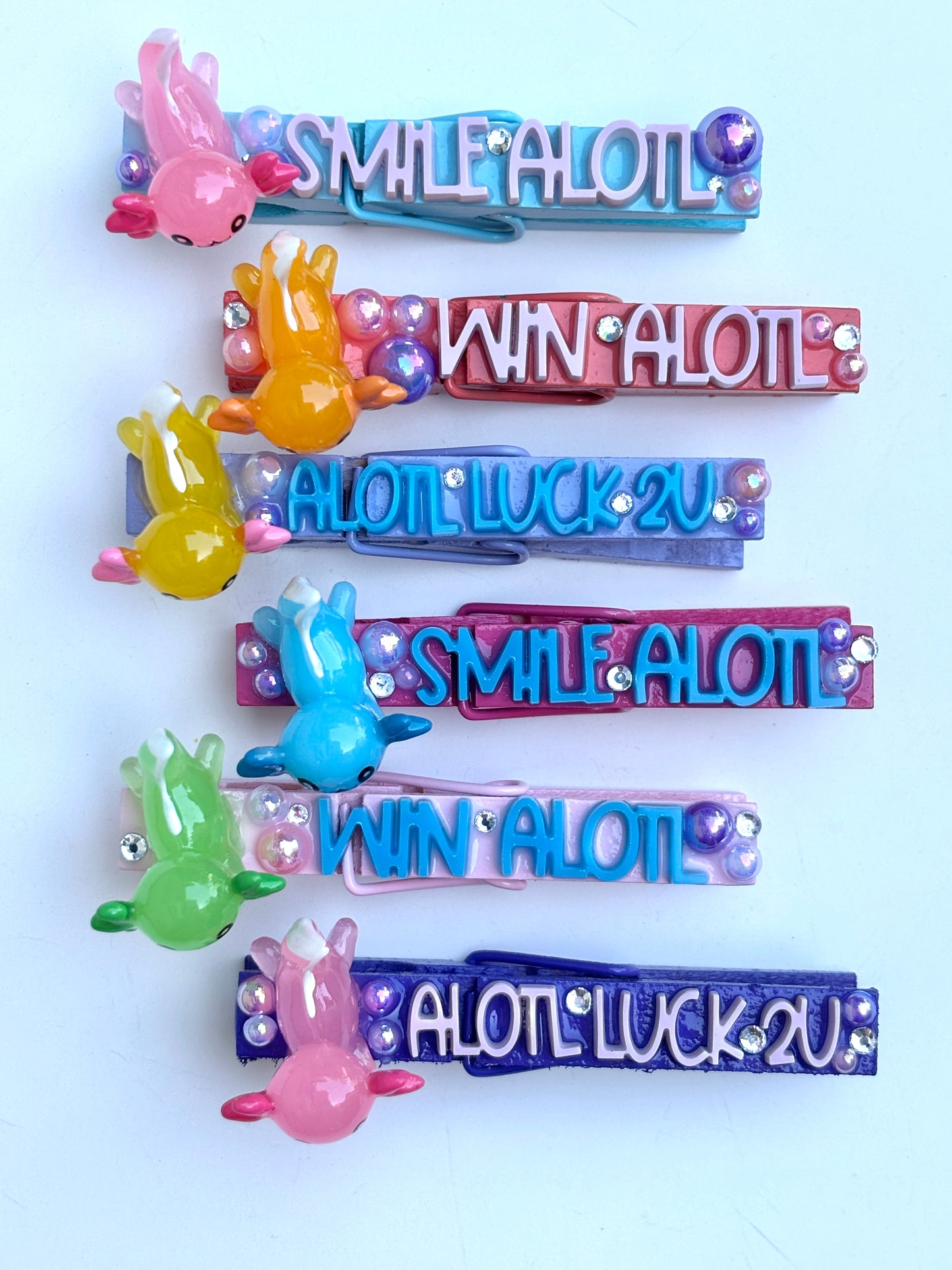 Axolotl Spirit Pins - set of 6