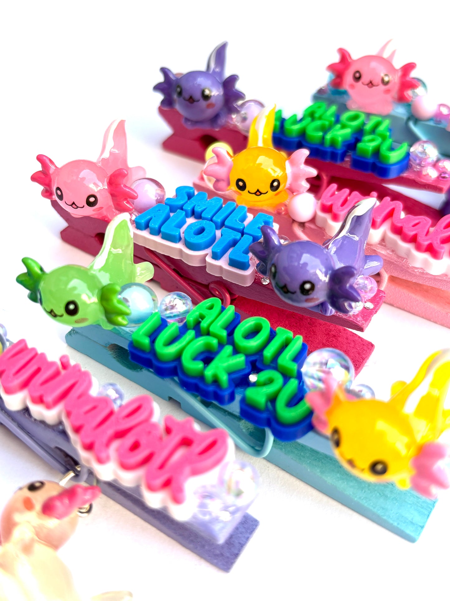 Axolotl Spirit Pins - set of 6