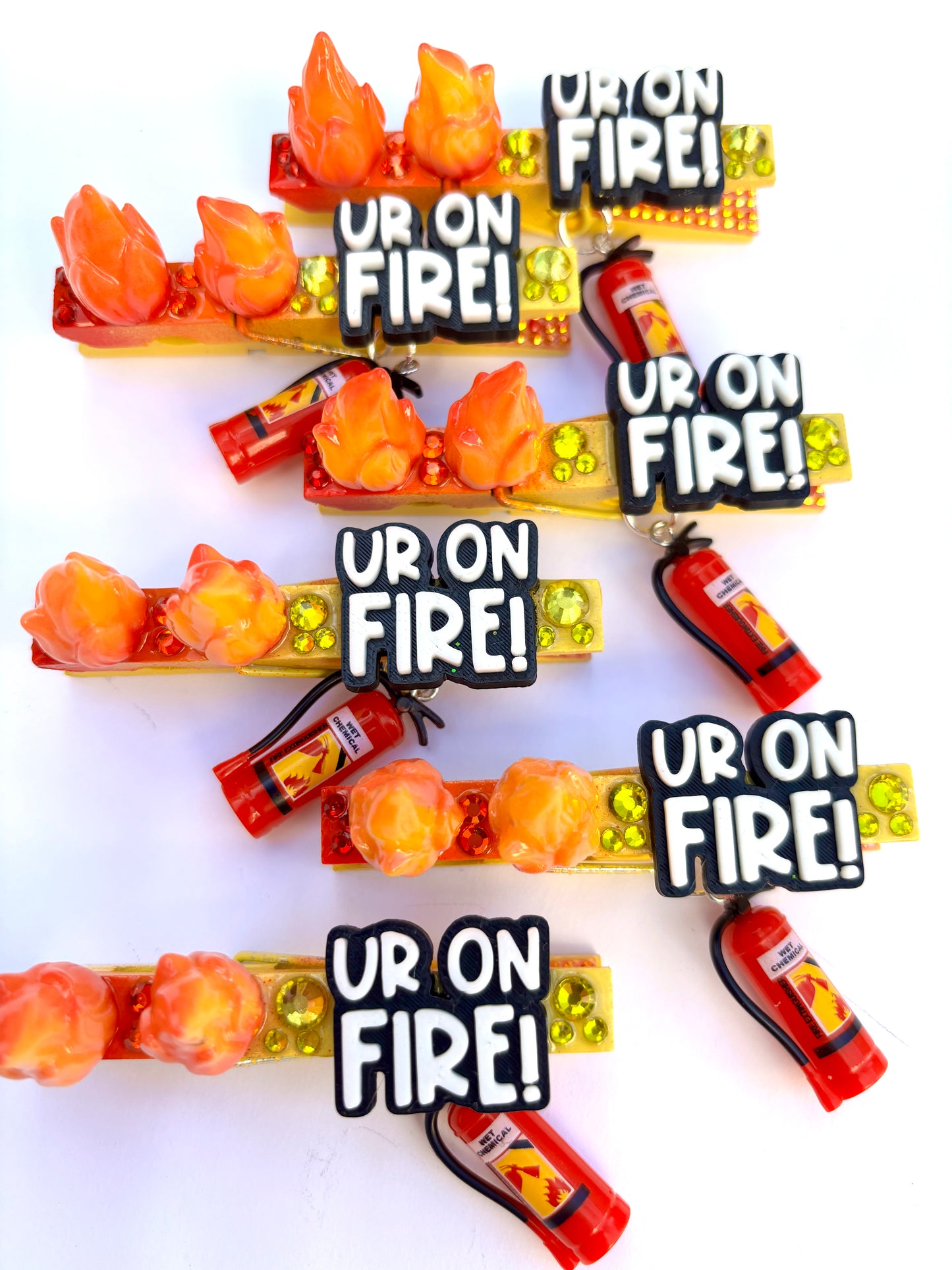 UR ON FIRE spirit pins - set of 6 (ready to ship)