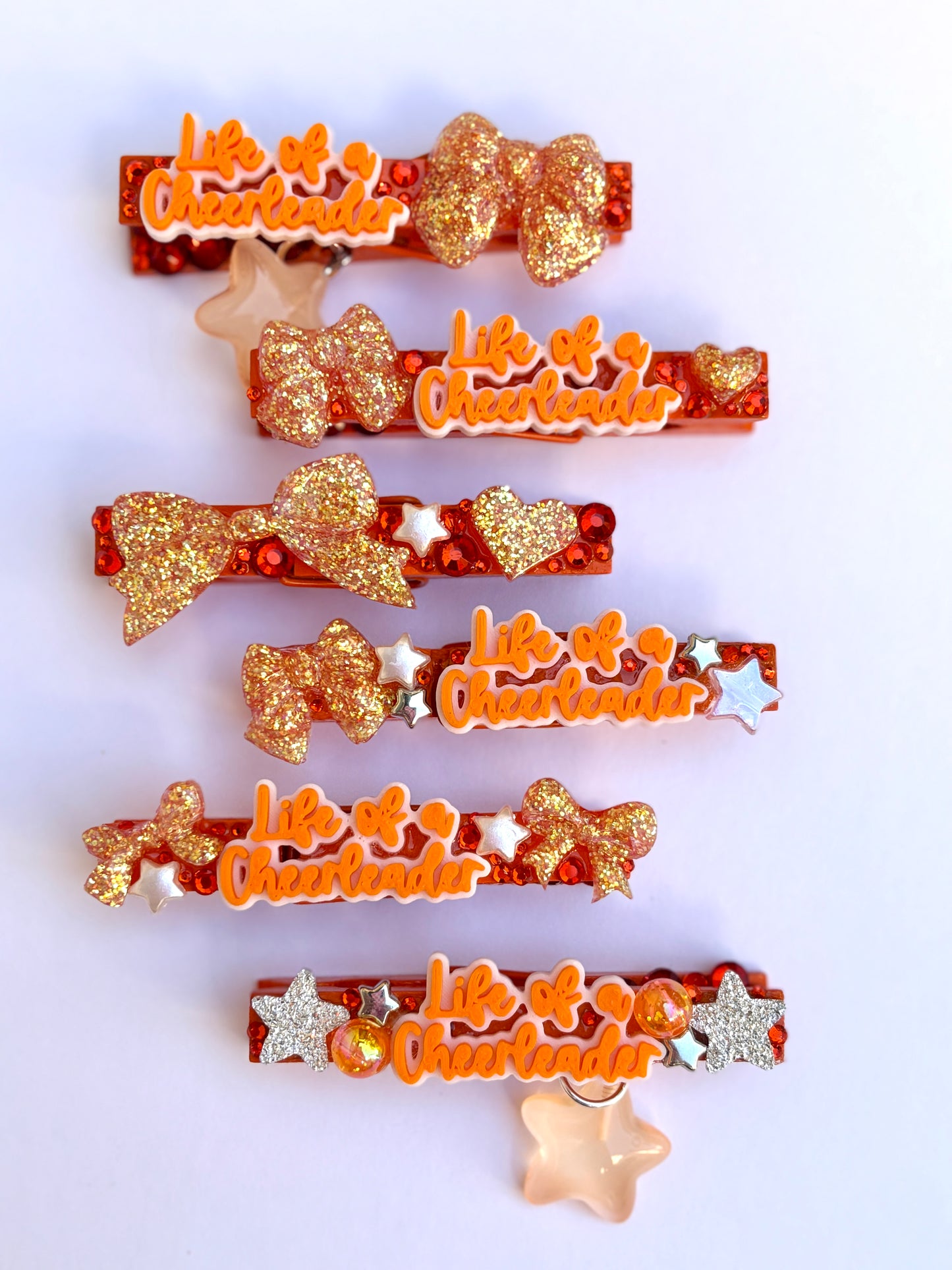 The Life of a Cheerleader spirit pins - set of 6