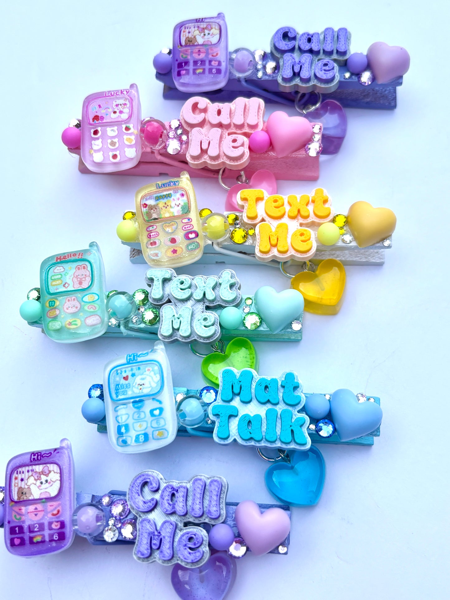 Call Me spirit pins - set of 6