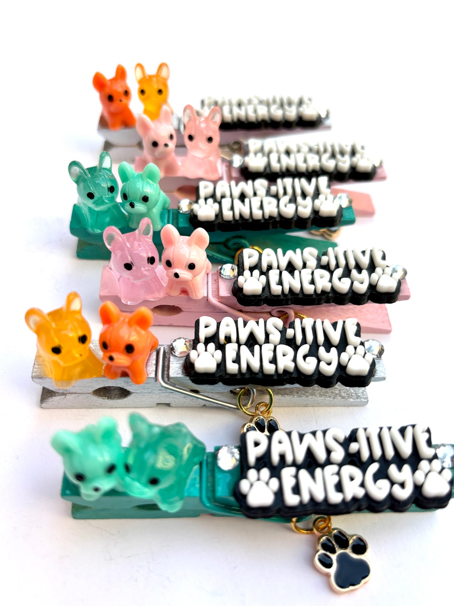 Paws-itive Energy spirit pins - set of 6 (ready to ship)