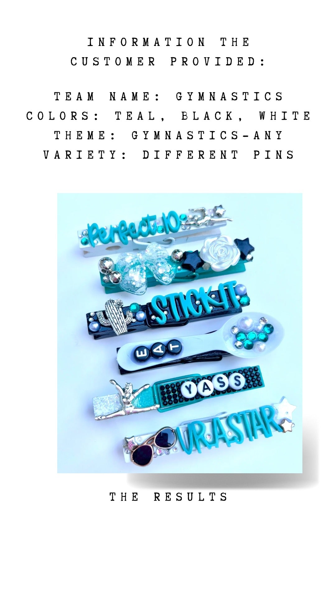 Custom Designed Spirit Pins - set of 6