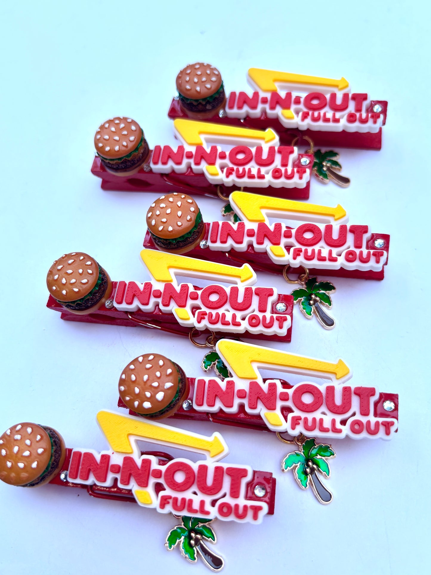 Burger spirit pins - set of 6 (ready to ship)