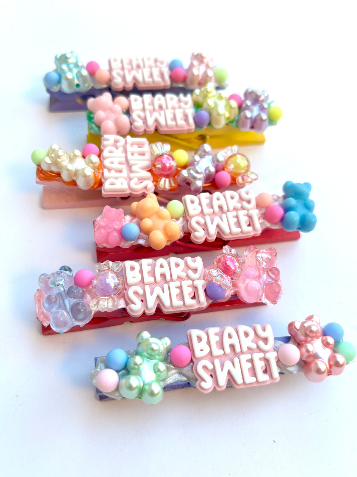 Beary Sweet spirit pins - set of 6