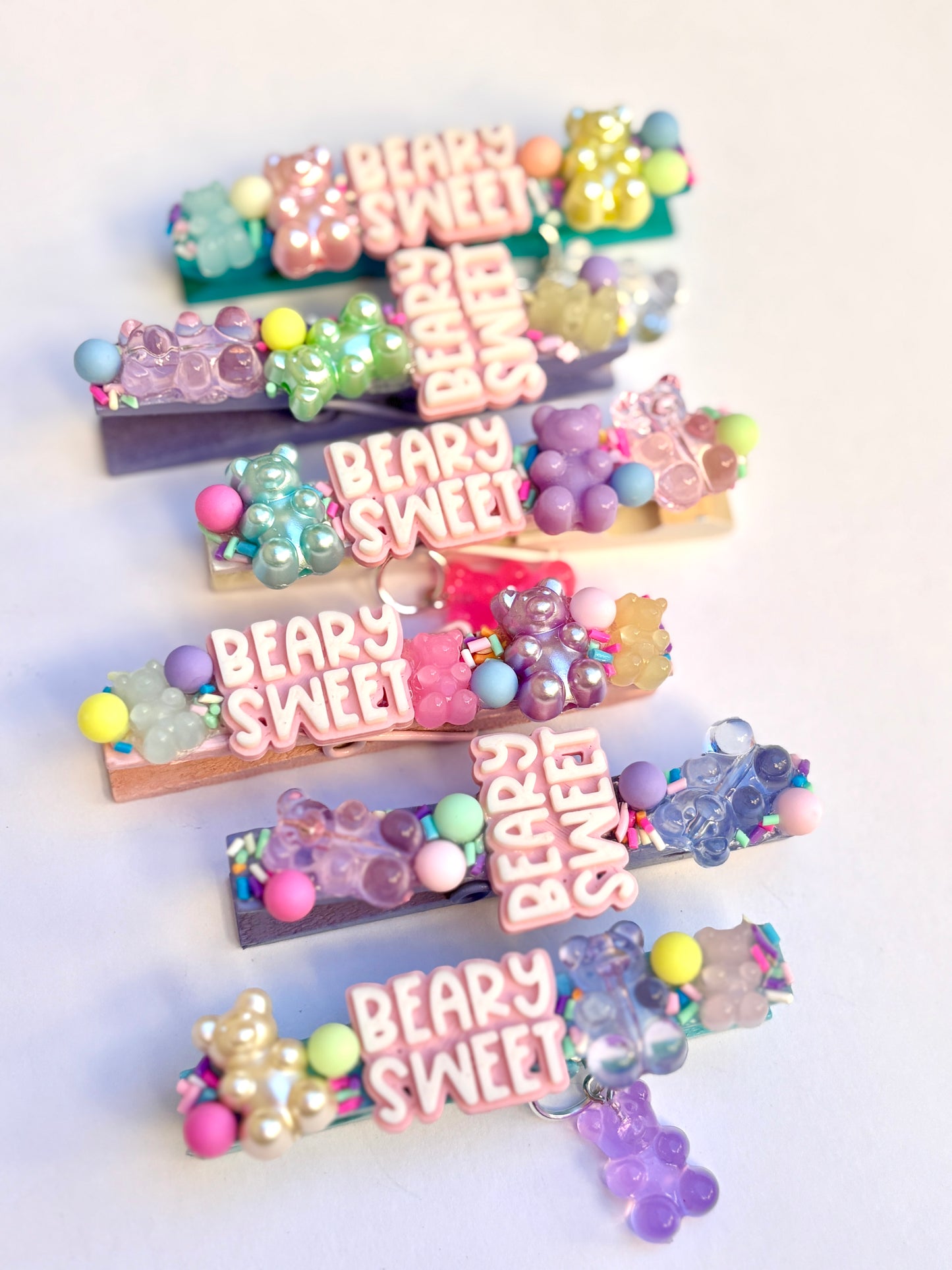Beary Sweet spirit pins - set of 6
