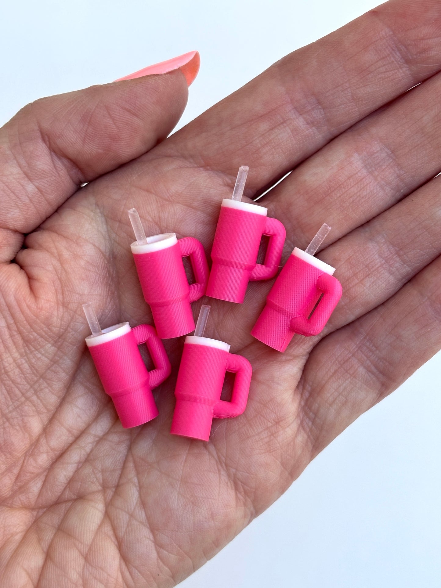 Mini Stanley-inspired tumbler pin embellishments