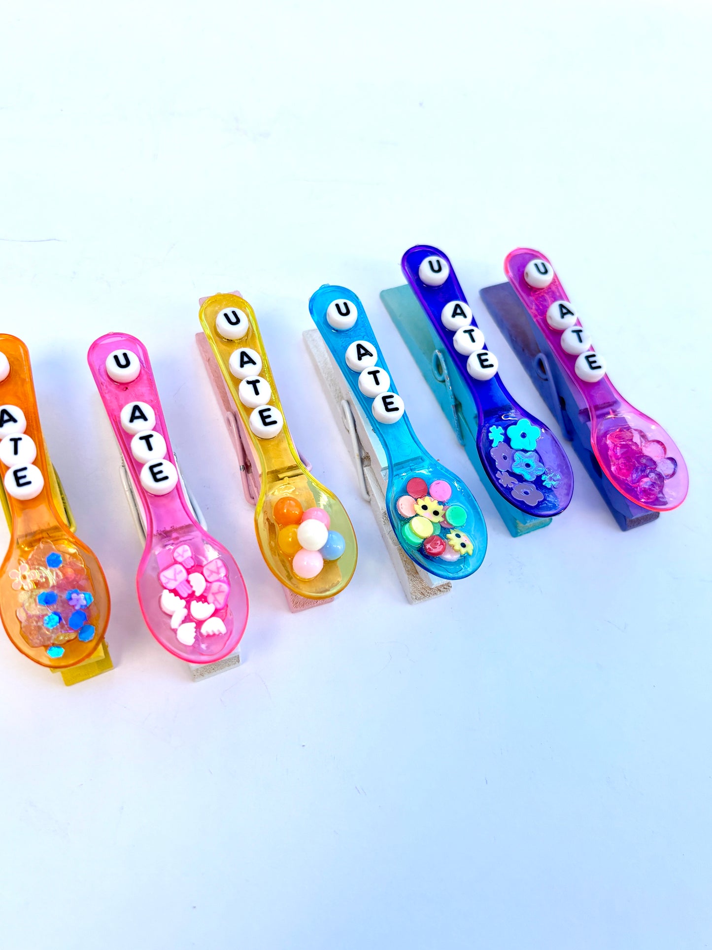 Spring Collection - U ATE pins - set of 6 (ready to ship)