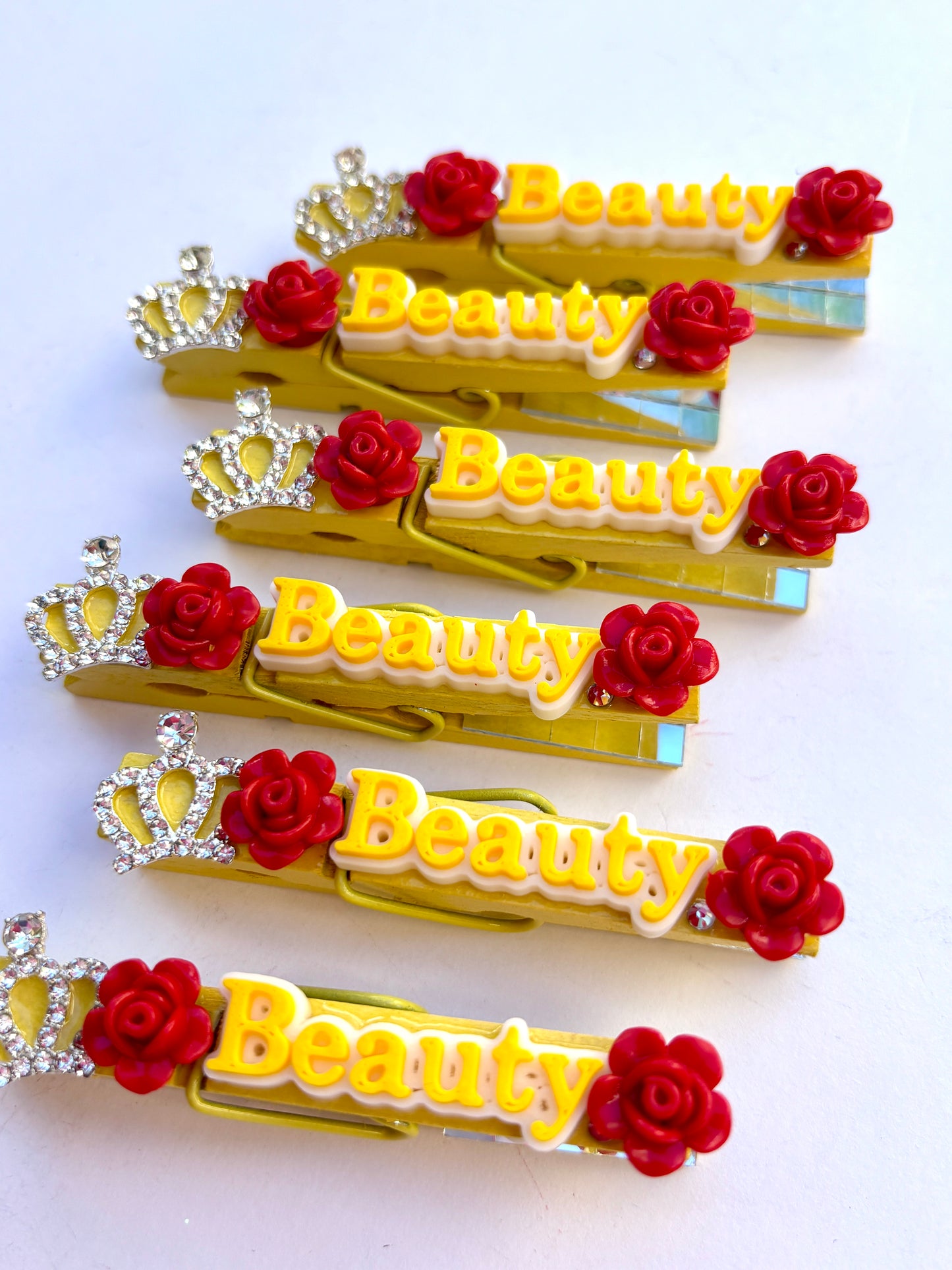 Beauty cheer pins - set of 6