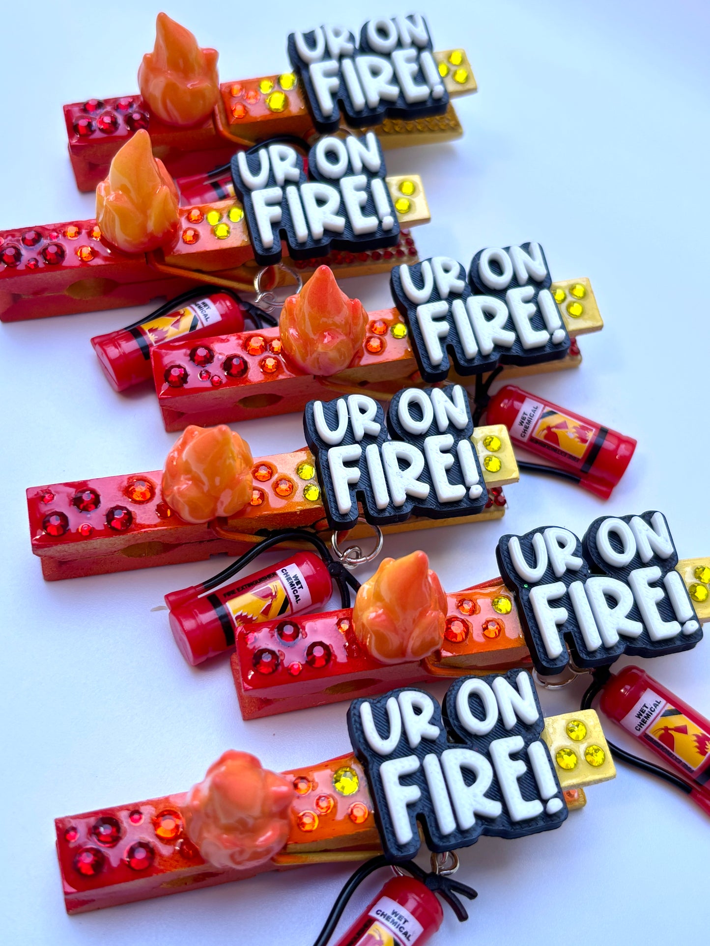 UR ON FIRE spirit pins - set of 6
