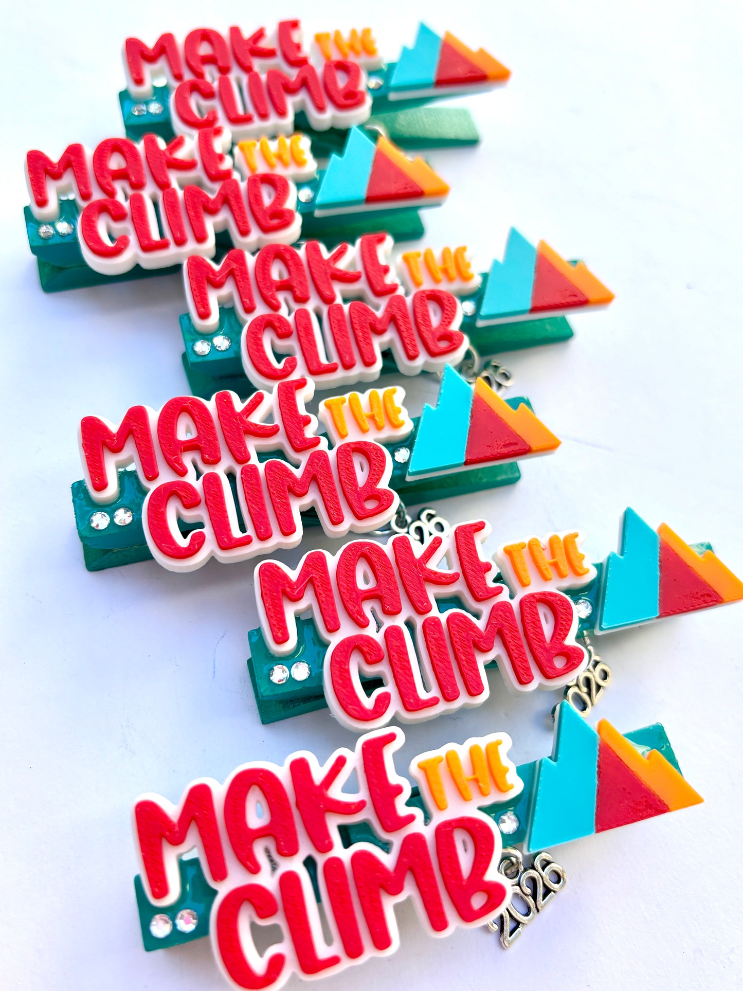 Make the Climb at Regional Summit cheer pins - set of 6
