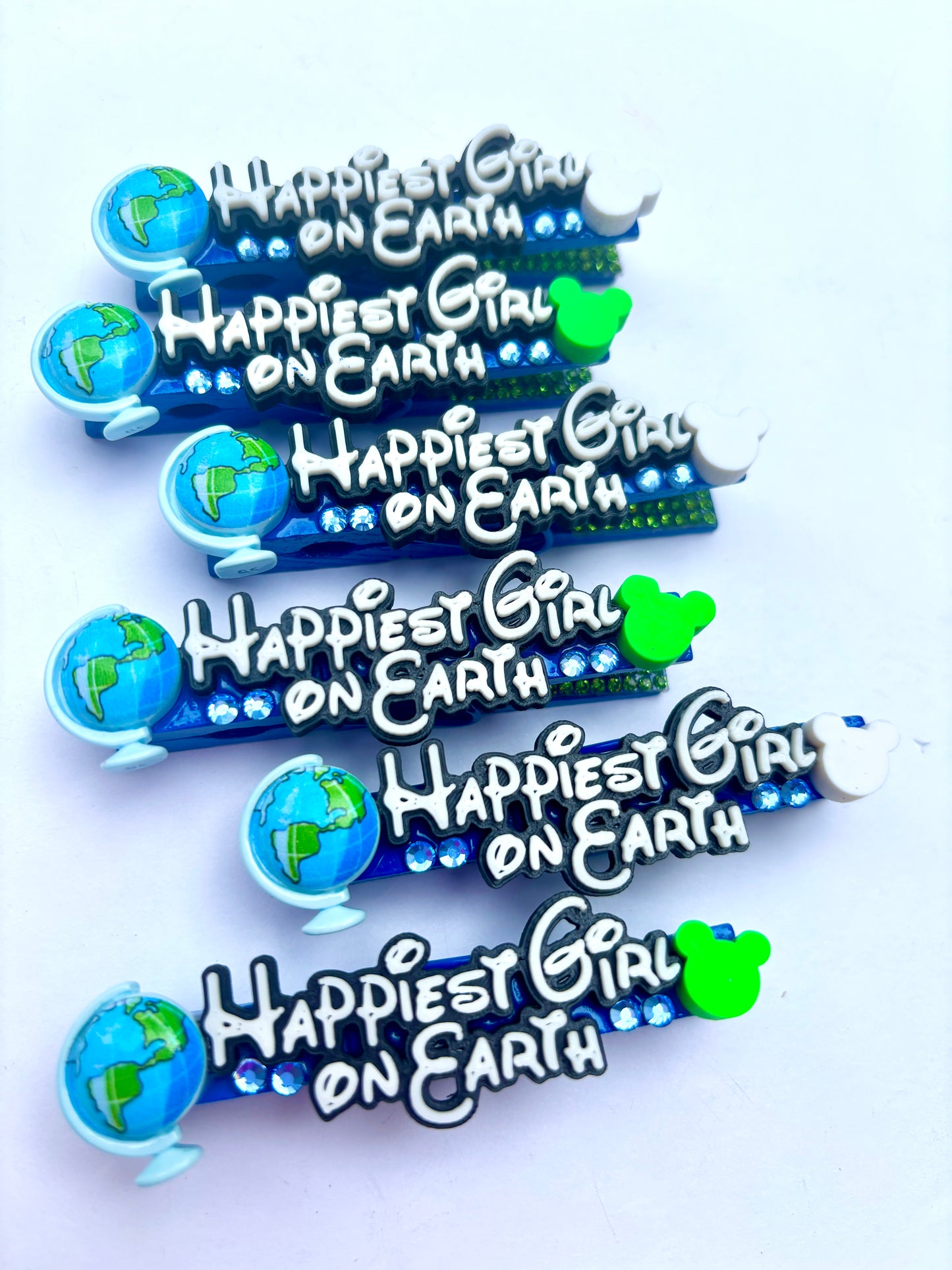 Happiest Girl on Earth spirit pins - set of 6