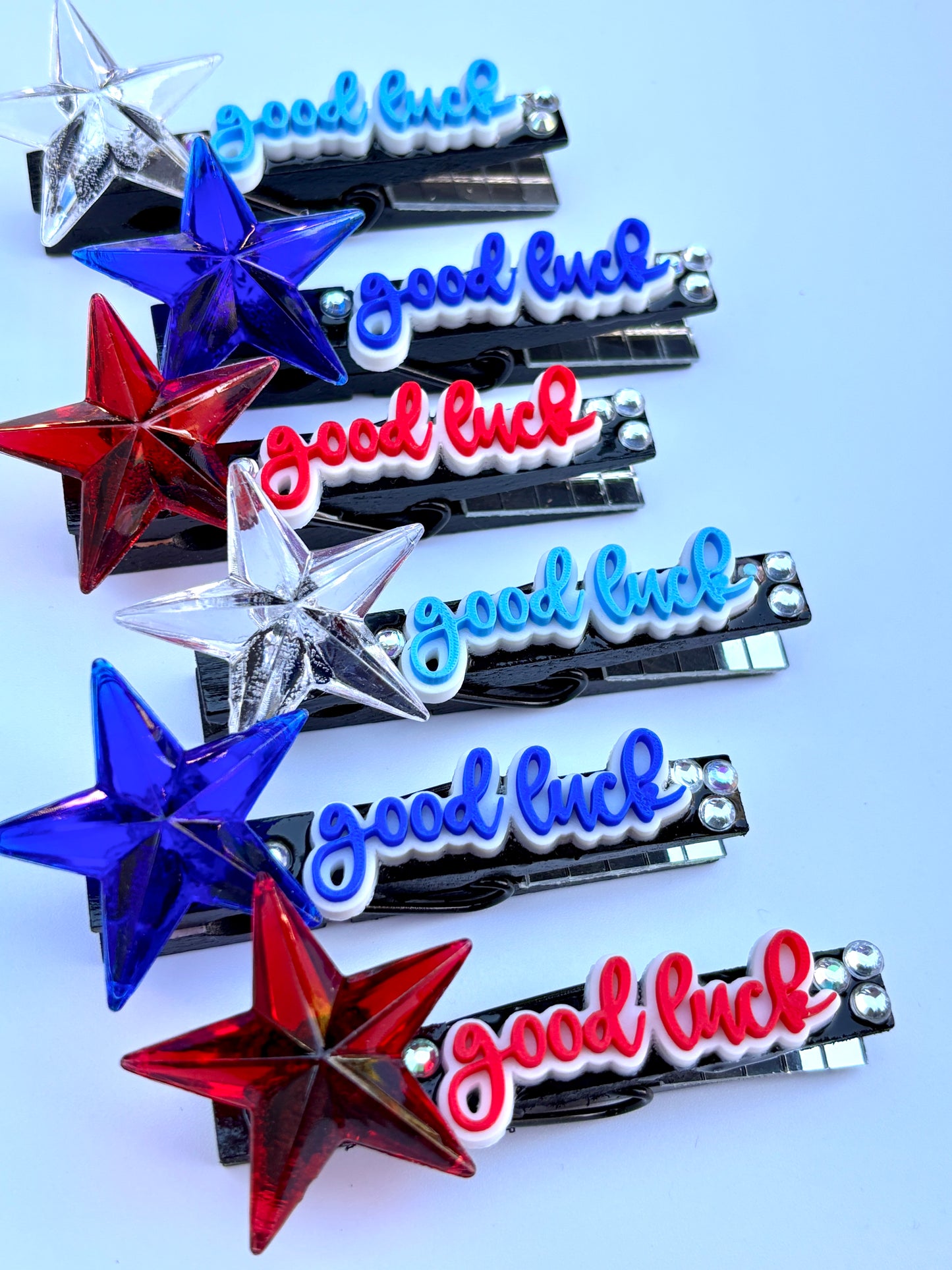 Good Luck Stars spirit pins - set of 6