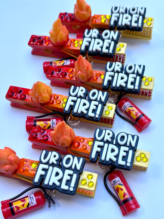 UR ON FIRE spirit pins - set of 6