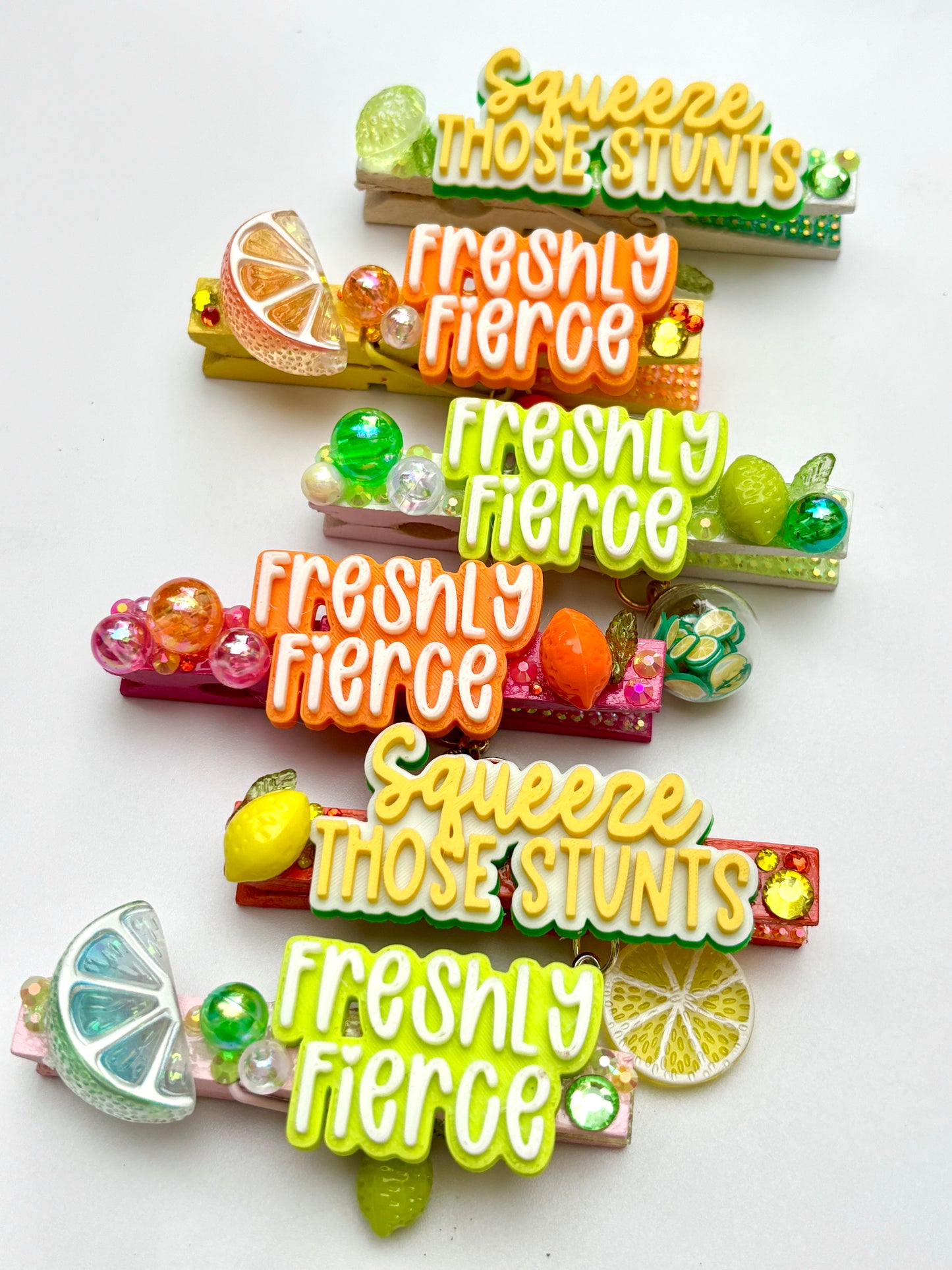 Fresh Citrus Cheer Pins - set of 6