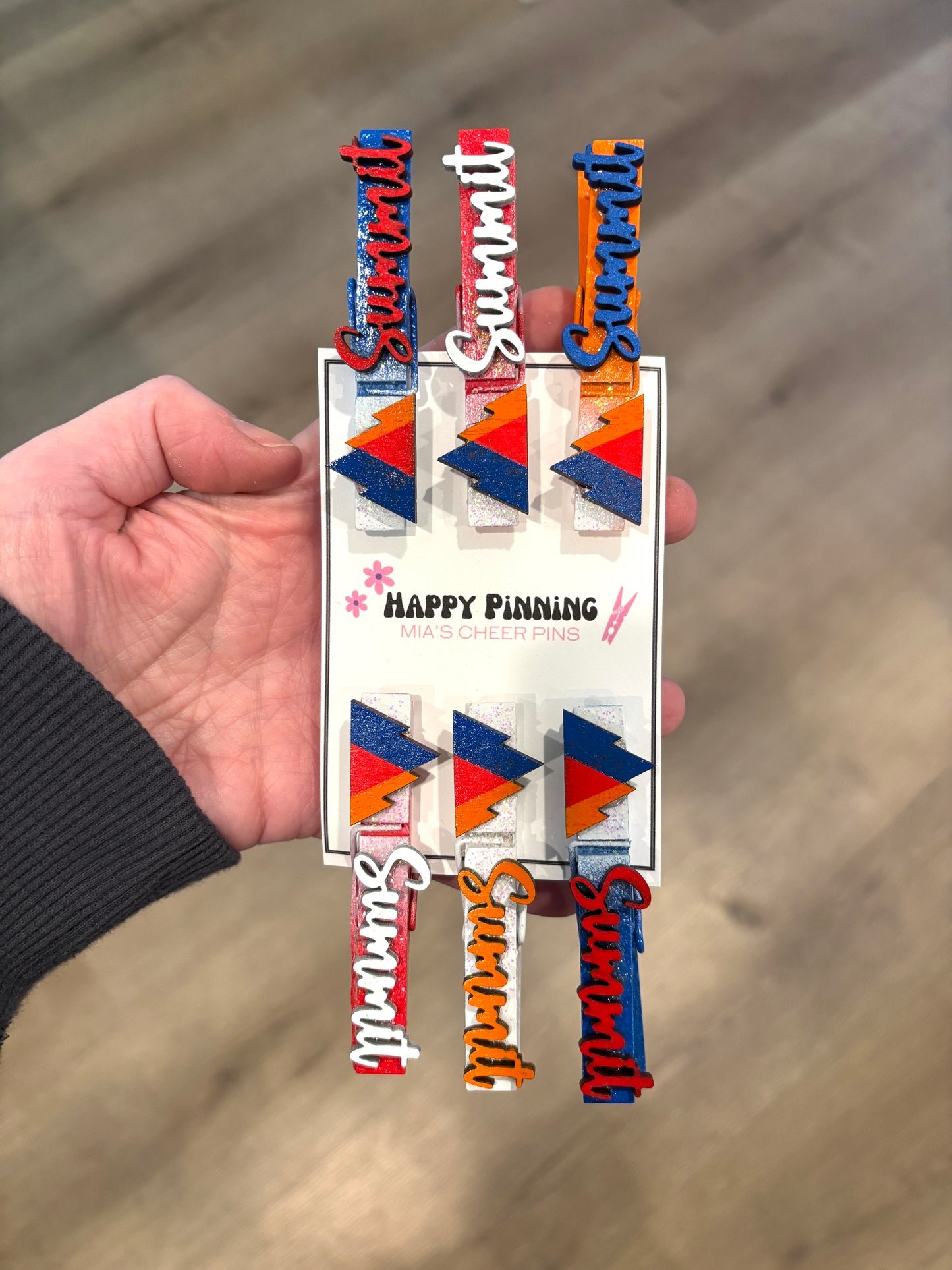 D1 Summit inspired cheer pins - set of 6