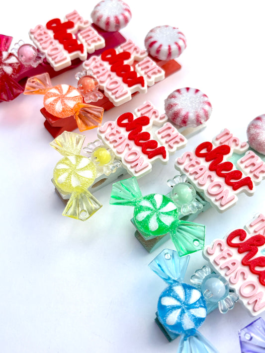 Tis’ the Cheer Season spirit pins - set of 6