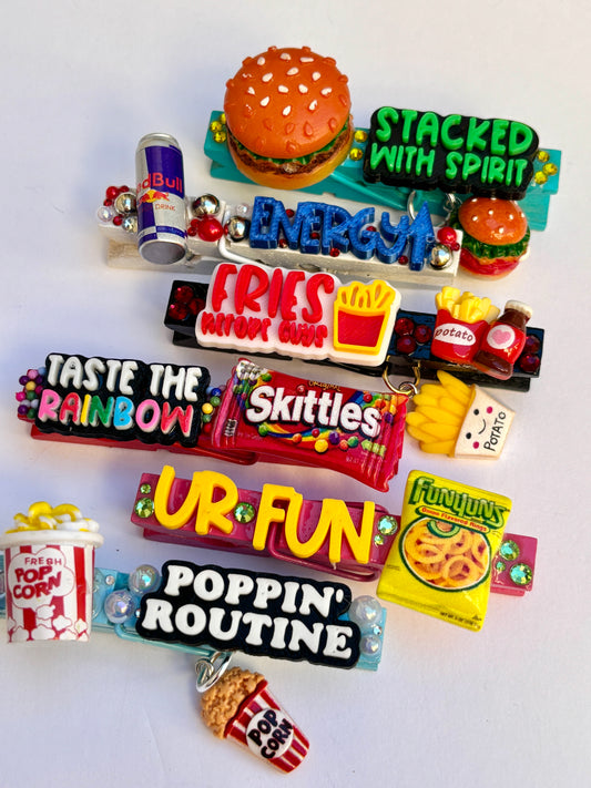 Junk Food Junkie spirit pins - set of 6