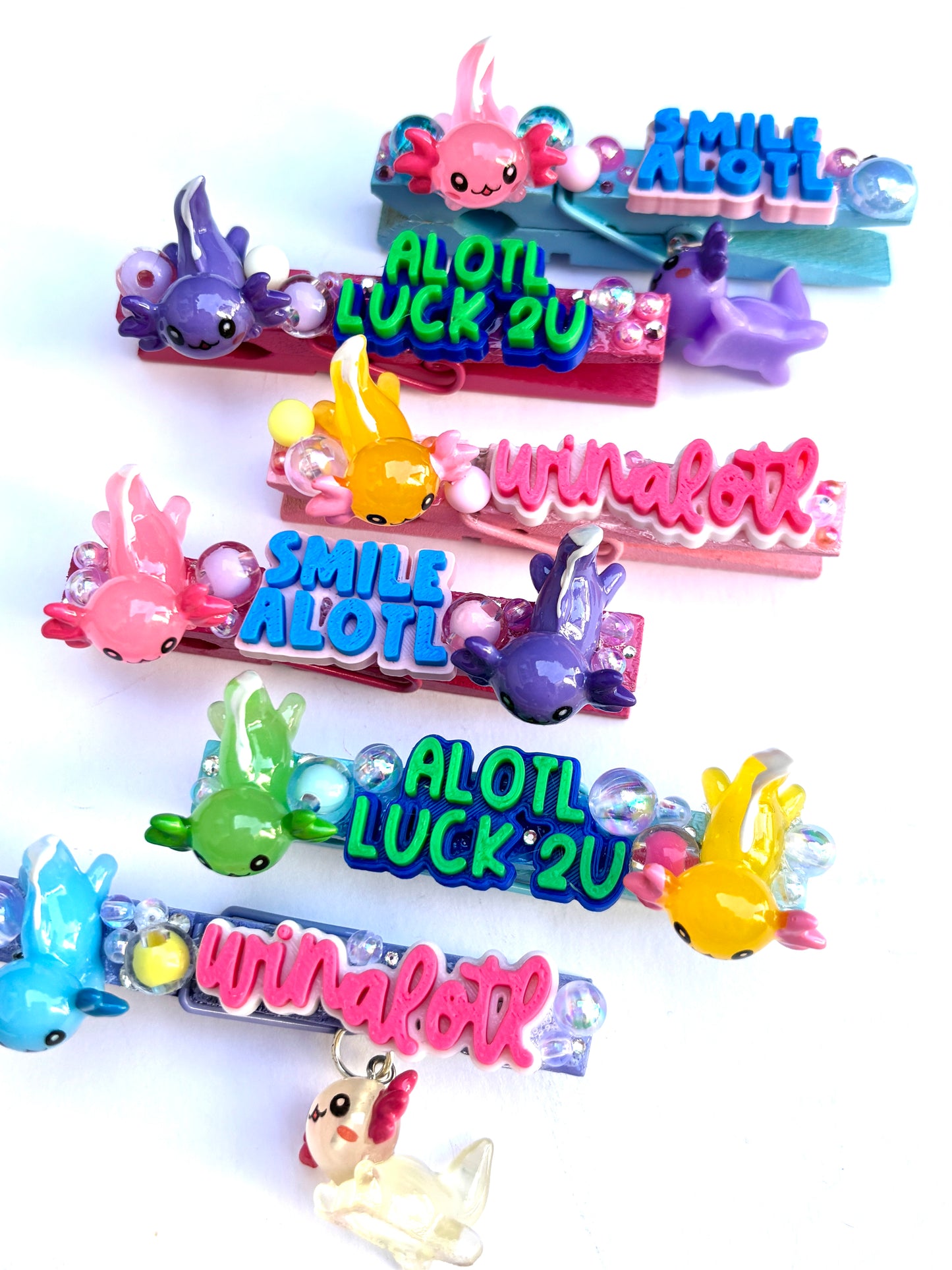 Axolotl Spirit Pins  - set of 6