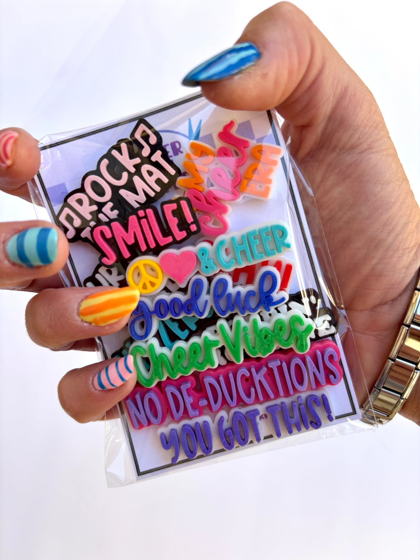 Classic Collection cheer cutout pin toppers  - set of 12