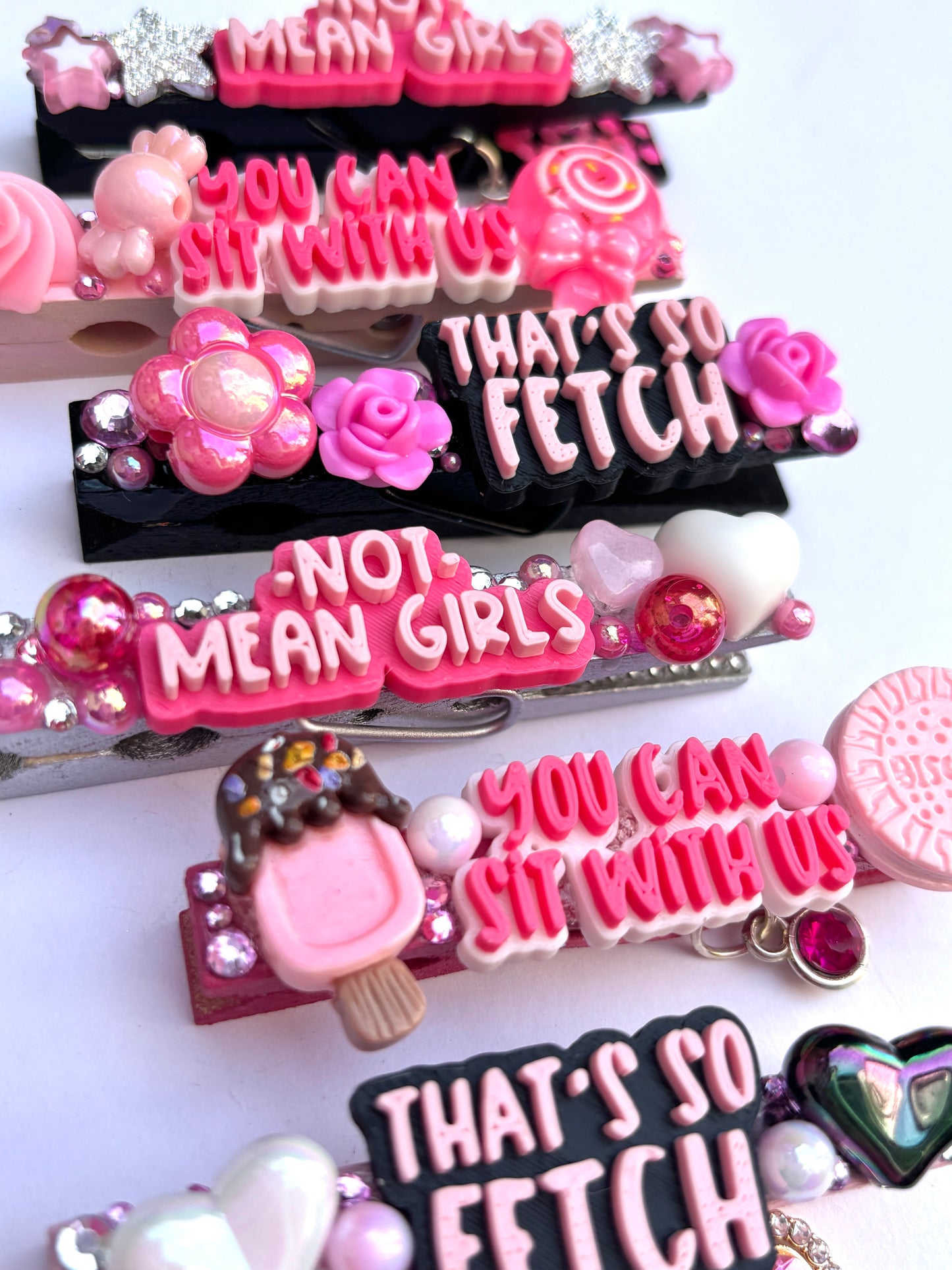 Mean Girls themed spirit pins - set of 6