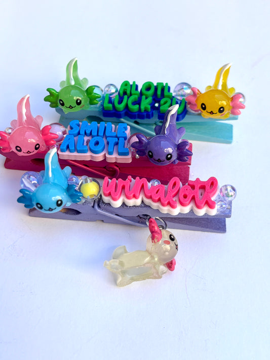 Axolotl Spirit Pins  - mini set of 3