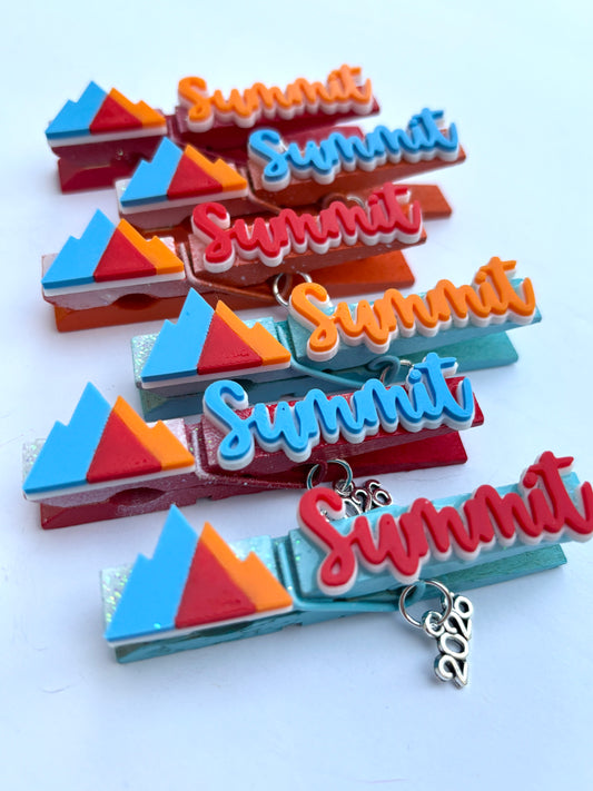 Youth Summit inspired cheer pins - set of 6