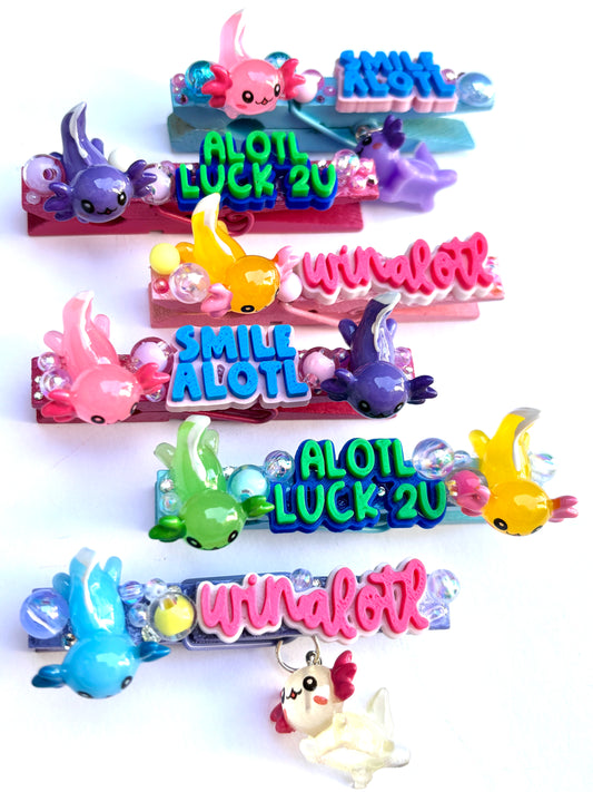 Axolotl Spirit Pins  - set of 6