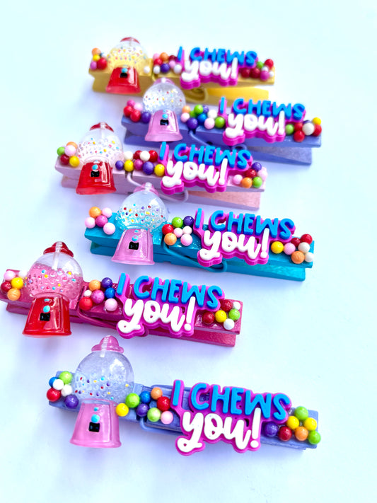 Bubble gum spirit pins - set of 6 (ready to ship)