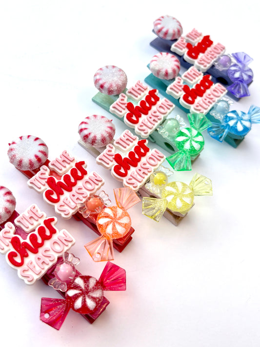 Tis’ the Cheer Season spirit pins - set of 6