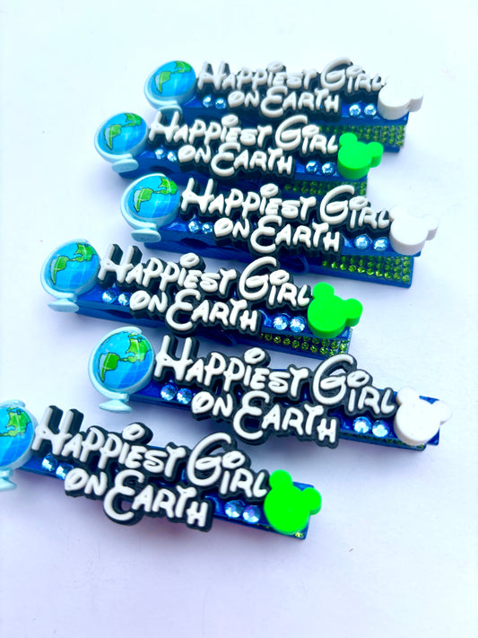 Happiest Girl on Earth spirit pins - set of 6