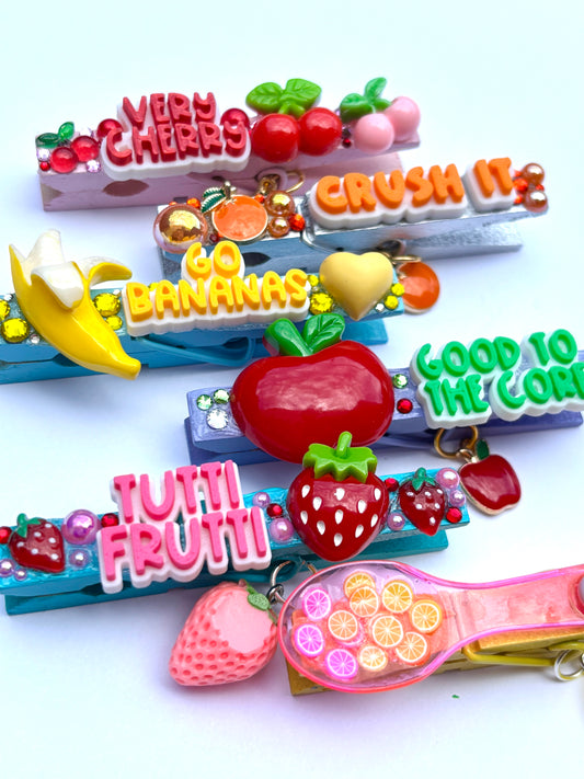 Tutti Frutti spirit pins - set of 6