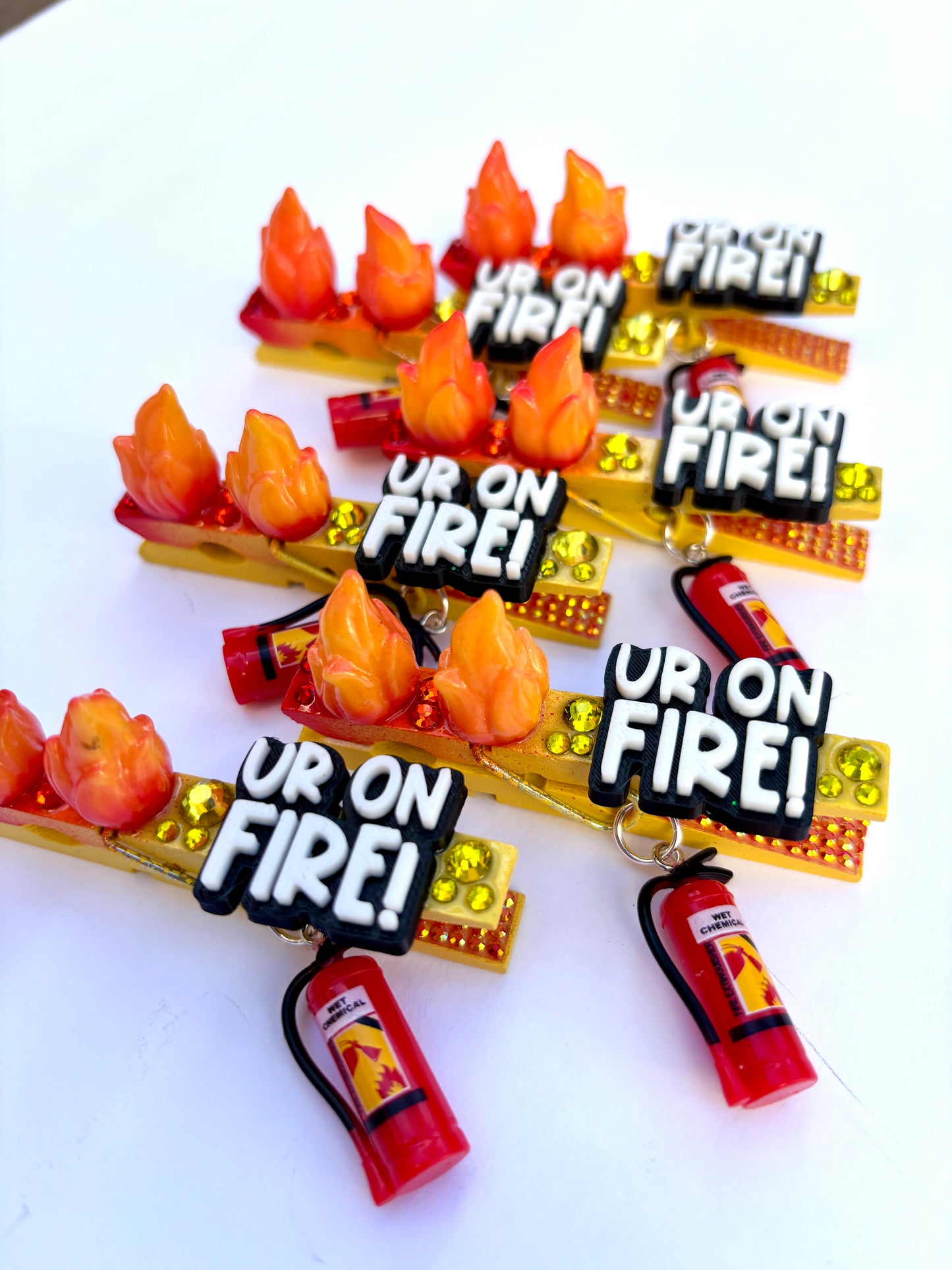 UR ON FIRE spirit pins - set of 6 (ready to ship)
