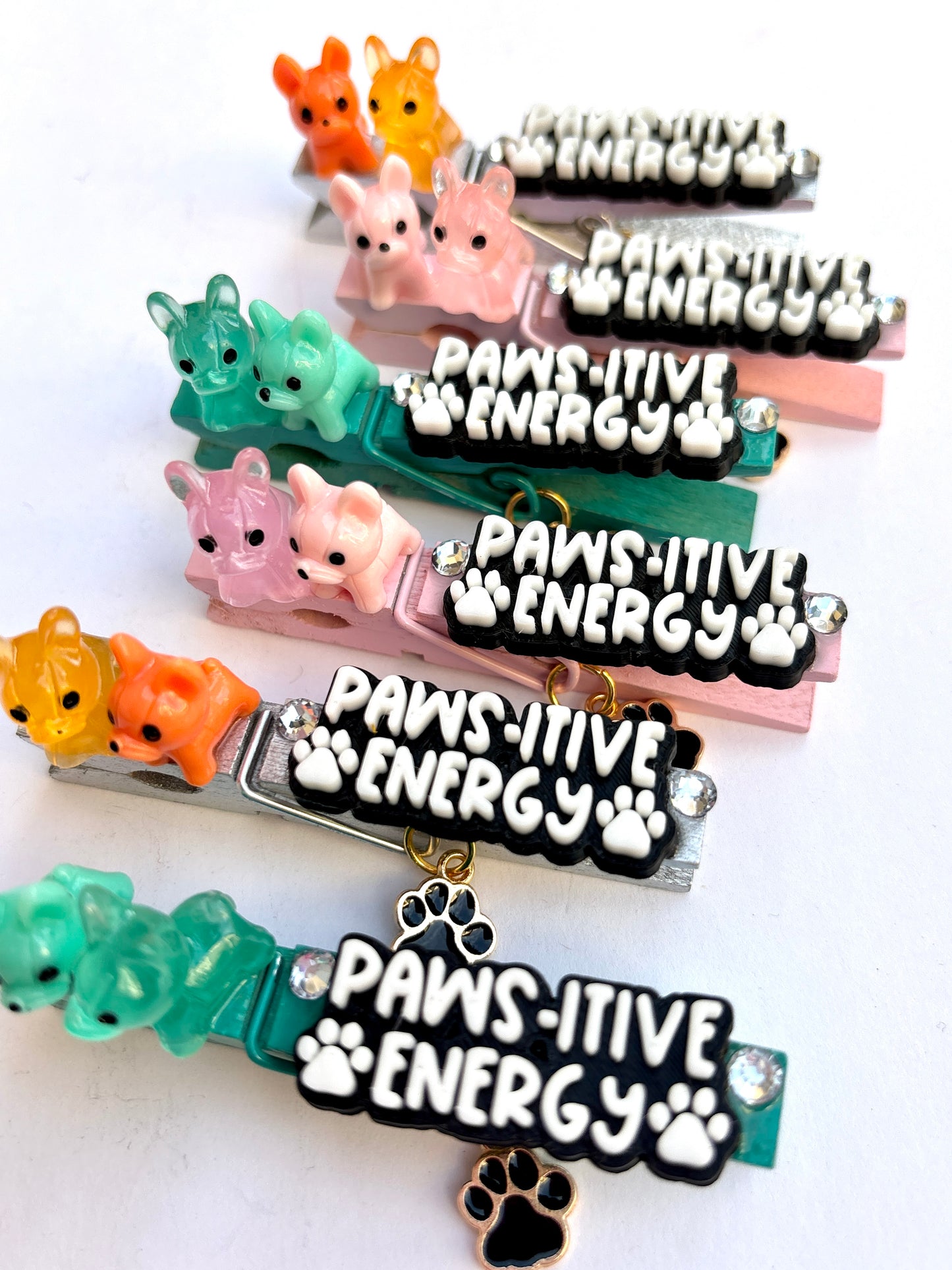 Paws-itive Energy spirit pins - set of 6 (ready to ship)
