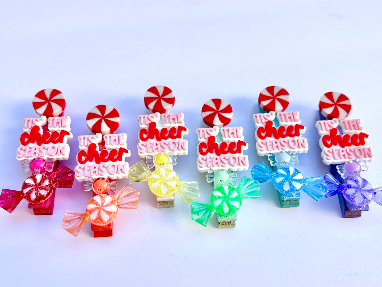 Tis’ the Cheer Season spirit pins - set of 6