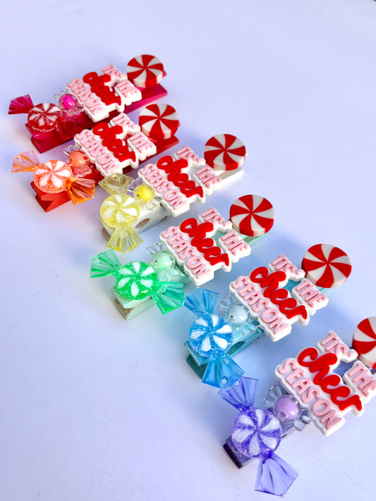 Tis’ the Cheer Season spirit pins - set of 6