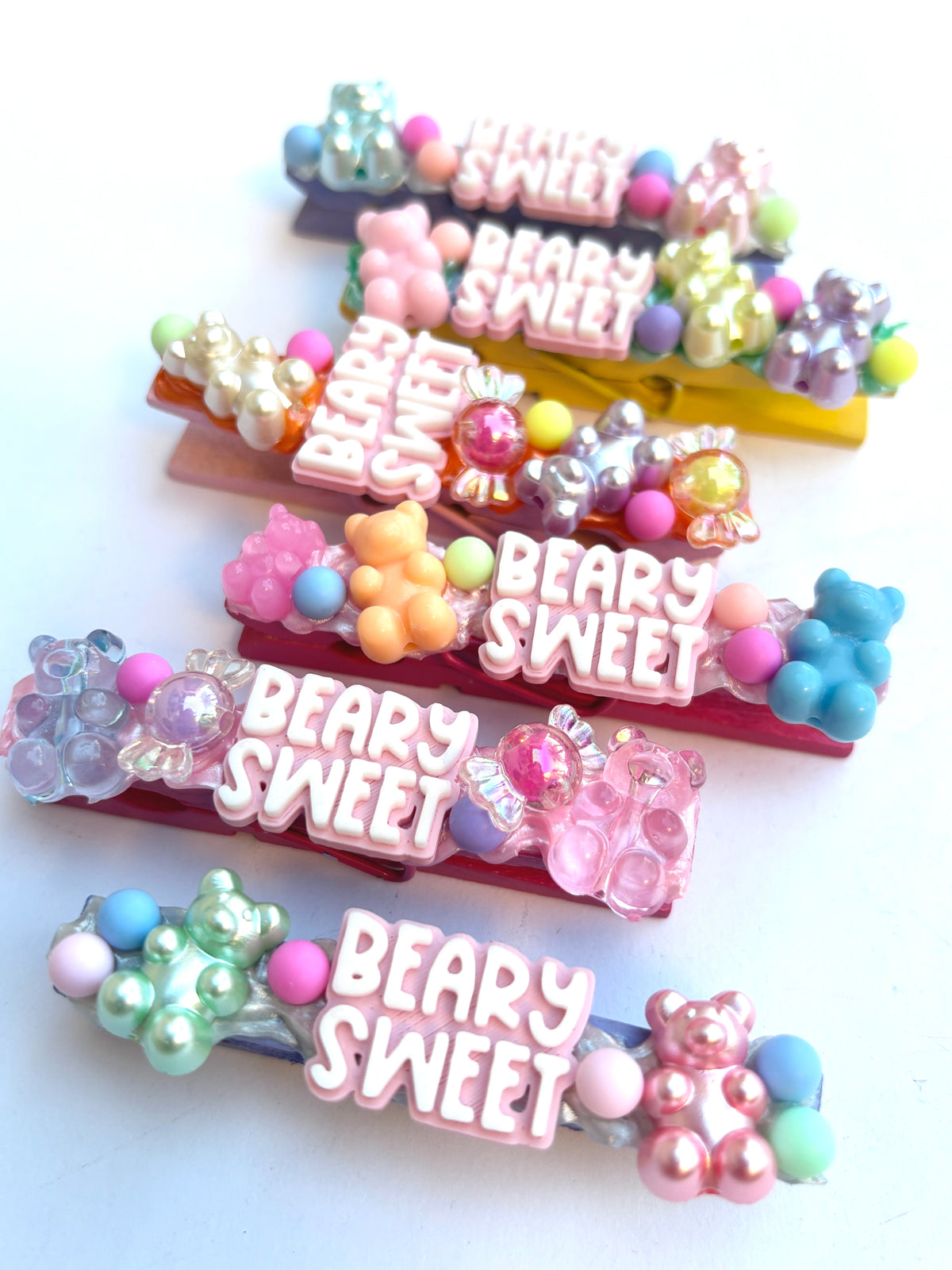 Beary Sweet spirit pins - set of 6