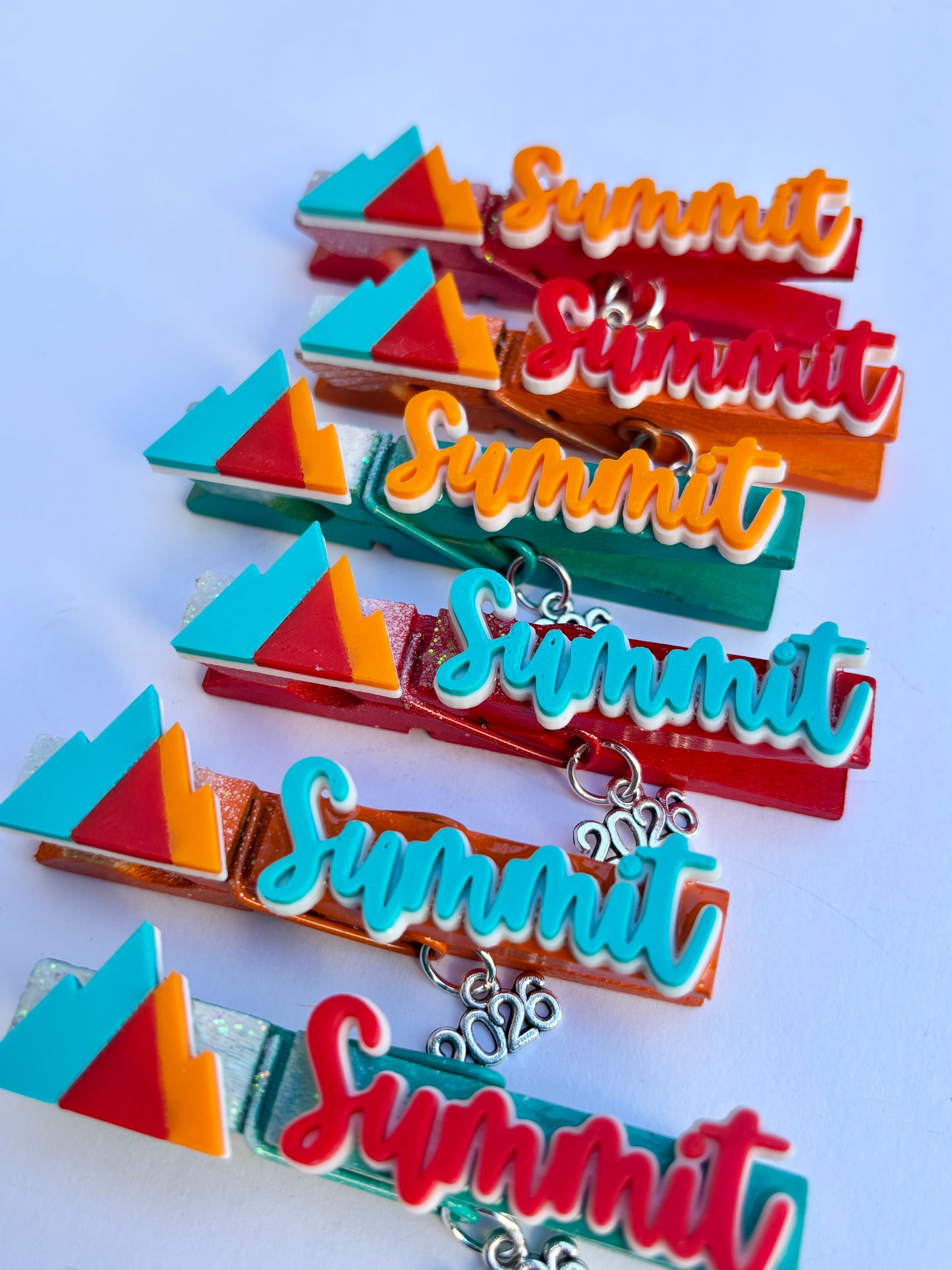 Regional Summit inspired cheer pins - set of 6