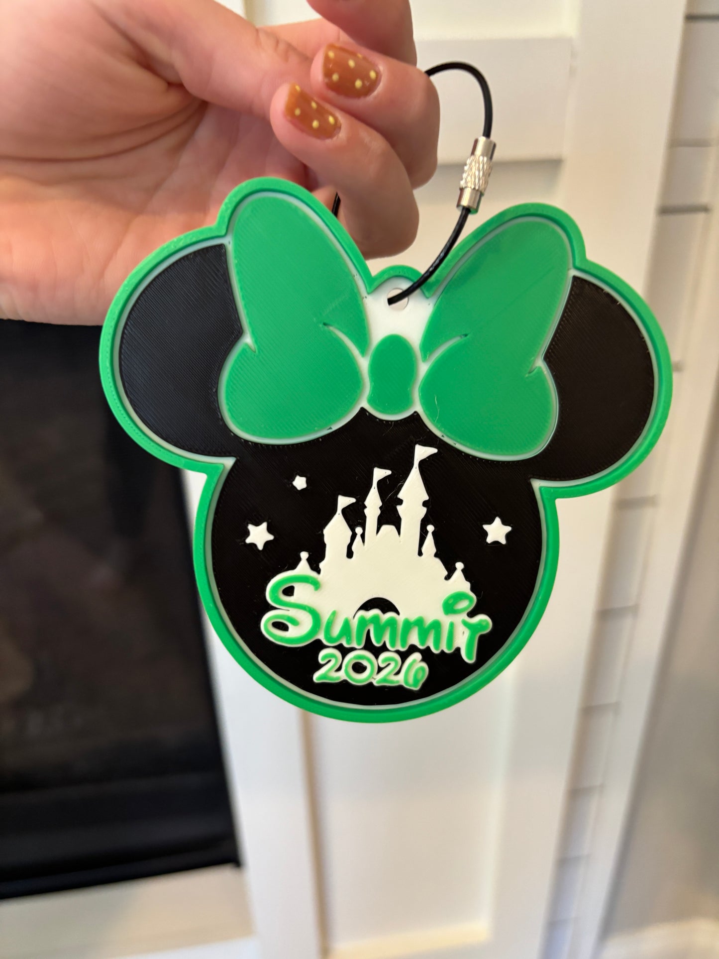 Mouse inspired D1 Summit Cheer Bag Tag