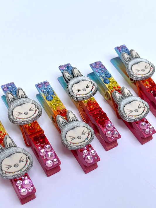 Rainbow Monster Spirit Pins - set of 6